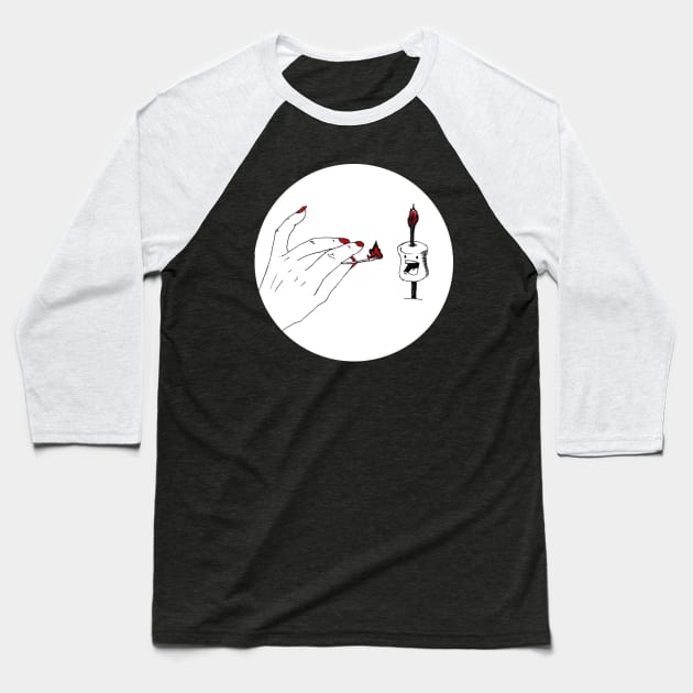 let It Burn Baseball T-Shirt by Dwaynehamiltonartist